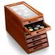 Pocket Knife Display Case Holder Storage Cabinet 7-Tier with Felt Drawers