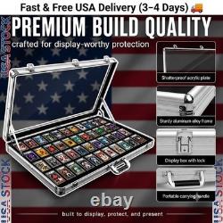 Portable Trading Card Show Display Case Large 34 x 22 Lockable Aluminum Case