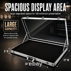 Portable Trading Card Show Display Case Large 34 x 22 Lockable Aluminum Case