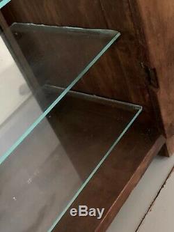 Primitive Paris Garters Store Counter Display Case Wood & Glass GVC