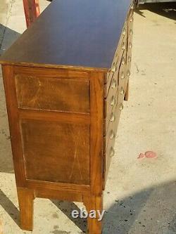 Primitive Vintage 21 Drawer Hardware Store Parts Cabinet, Apothecary Chest