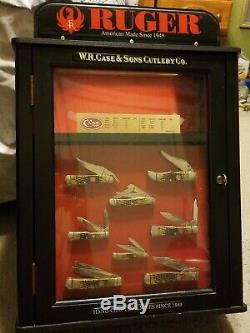 RARE! CASE XX RUGER 8 KNIFE STORE DISPLAY WithKEYS & BOXES