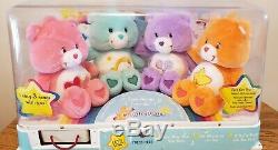 RARE Care Bears Singing Sing-along Friends Plush Dolls lot in Store Display Case