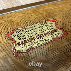 RARE Sealpackerchief General Store Handkerchief Oak And Glass Display Case