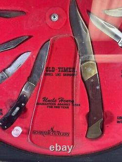 RARE Uncle Henry SCHRADE Old Timer STORE SPINNING DISPLAY case 14 knives §