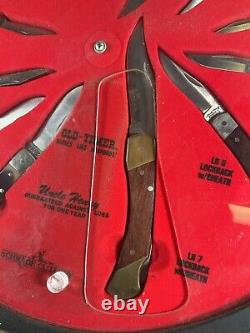 RARE Uncle Henry SCHRADE Old Timer STORE SPINNING DISPLAY case 14 knives §