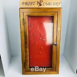RARE Vintage Frost Cutlery Store Display Large Case Locking Cabinet Man Cave