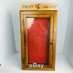 RARE Vintage Frost Cutlery Store Display Large Case Locking Cabinet Man Cave