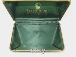 RARE c1950s ROLEX COFFIN SHAPED SILK & FELT LINED MENS STORAGE / DISPLAY CASE