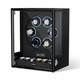 RGB Automatic 6 Watch Winders Fingerprint Entry 6 Watches Storage Display Case