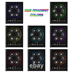 RGB Automatic 6 Watch Winders Fingerprint Entry 6 Watches Storage Display Case