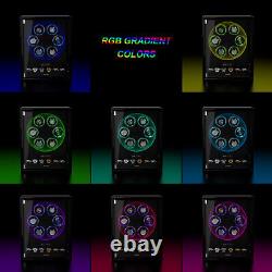 RGB Automatic 6 Watch Winders Fingerprint Entry 6 Watches Storage Display Case