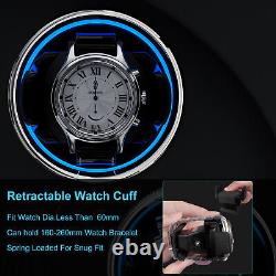 RGB Automatic 6 Watch Winders Fingerprint Entry 6 Watches Storage Display Case