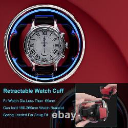 RGB Automatic 9 Watch Winders Fingerprint 6 Watches Storage Display Case Luxury