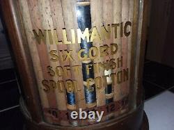 Rare 1897 Willimantic Revolving Six Cord Spool Cotton Thread Store Display