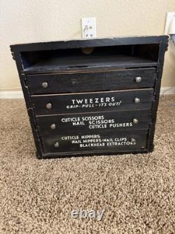 Rare Antique Beauty Supply Cabinet La Cross General Store Display Case 13.5