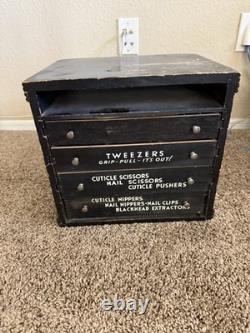 Rare Antique Beauty Supply Cabinet La Cross General Store Display Case 13.5