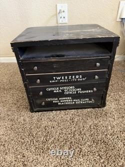Rare Antique Beauty Supply Cabinet La Cross General Store Display Case 13.5