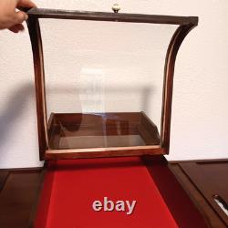 Rare Antique Victorian Wood & Curved Glass Showcase/General Store Display Case