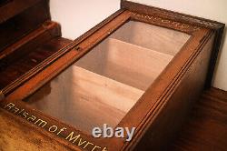 Rare Original Hanford's Balsam Myrrh Medicine Advertising Store Display Cabinet