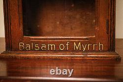 Rare Original Hanford's Balsam Myrrh Medicine Advertising Store Display Cabinet