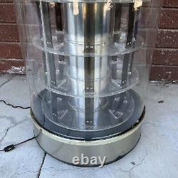 Rare Vintage 70s Timex Revolving Illuminated Watch Display Case Tall Lighted