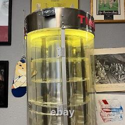 Rare Vintage 70s Timex Revolving Illuminated Watch Display Case Tall Lighted