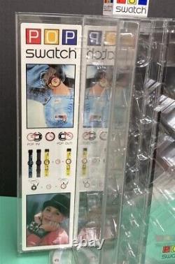 Rare! Vintage SWATCH POP Rotating Store Counter Display Case Holds 40 Watches