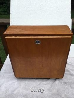 Rare Vtg Case XX Knife 1960's Wood Store Counter Display Case with Key