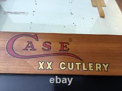 Rare Vtg Case XX Knife 1960's Wood Store Counter Display Case with Key