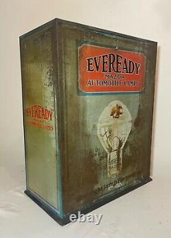 Rare vintage Mazda Eveready automobile lamp bulb store countertop display case