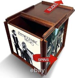 Record Storage Box Vinyl Album Holder Vintage Case 12 Crate Display Holds 100