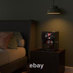 Red Automatic 2-8 Watch Winder Display Storage Case Box Jewelry Drawer LED Light
