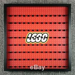 Red LEGO Logo Large Display Frame Black Storage Case Fits 104 Minifigures BIG