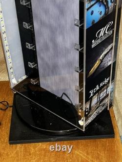Retail 20 Spot Knives/Knife Display Tower Case with Led Lights & Keys -Spins Locks