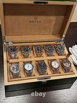 Rolex Ten Slot Watch Storage Box Display Case For All Models Daydate GMT DJ