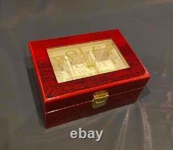 Rolex luxury cherry wooden watch display case 3 pieces storage Box New, unused
