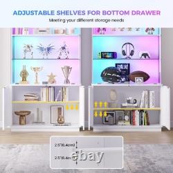 Rounded Locking Display Cabinet with RGB Lights & Motion Sensor for Collectible