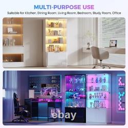 Rounded Locking Display Cabinet with RGB Lights & Motion Sensor for Collectible