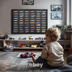 SIXPOINTS Diecast Model Car Display Case, 1/64 Scale Hot Stores Up to 60 Cars