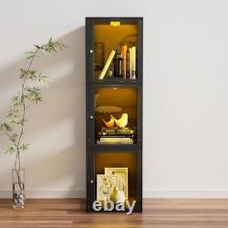 SUNYRISY Display Case withLock, 17.7x15.7x15.7 LED Show Case for Collectibles