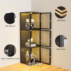 SUNYRISY Display Case withLock, 17.7x15.7x15.7 LED Show Case for Collectibles