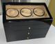 Securo 3-Slot Watch Winder Box Storage Unit Display Case Black