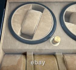 Securo 3-Slot Watch Winder Box Storage Unit Display Case Black