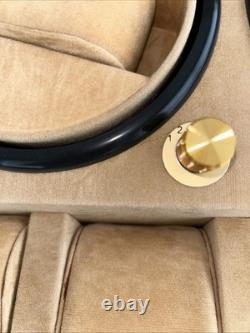 Securo 3-Slot Watch Winder Box Storage Unit Display Case Black