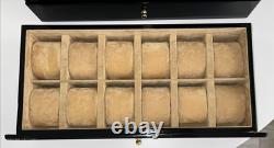 Securo 3-Slot Watch Winder Box Storage Unit Display Case Black