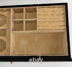 Securo 3-Slot Watch Winder Box Storage Unit Display Case Black