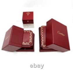Set of 3- Cartier Authentic Ring Empty Box RED Storage Display Case withOuter box