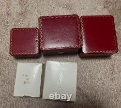 Set of 5 Vintage Cartier Authentic Watch Empty Box RED Storage Display case