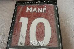 Signed Official Liverpool Store Sadio Mane 19/20 Shirt with Display case + LOA
